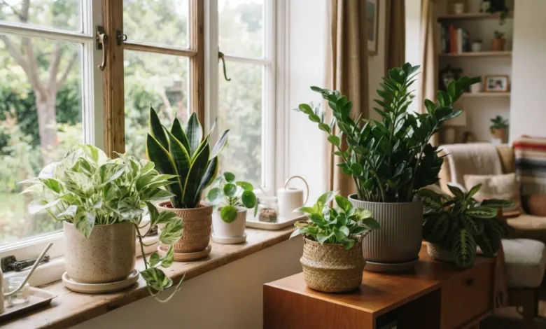 Plantas de interior sanas para principiantes junto a una ventana